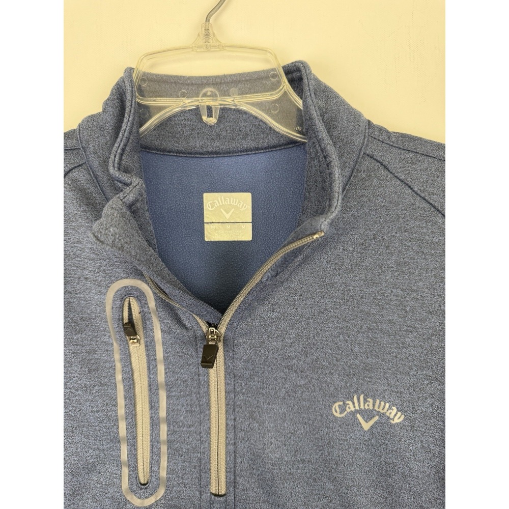Callaway quarter zip men's fleece lined jacket‎ blue size medium - Picture 4 of 8